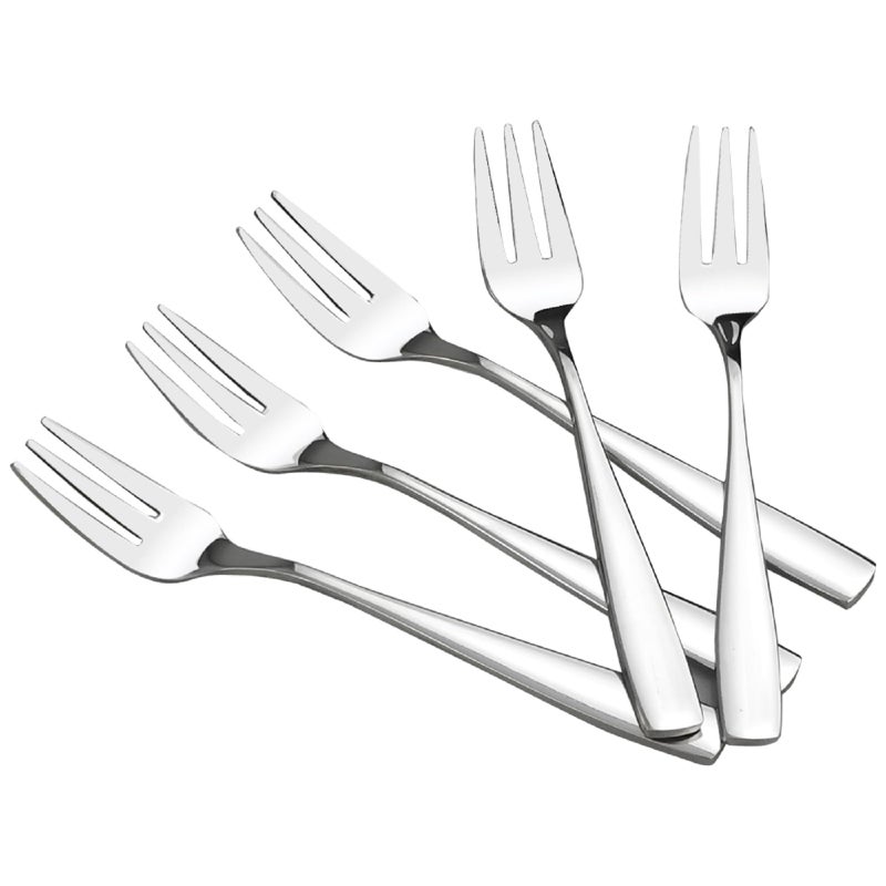 HOMMP 16 Pieces Stainless Steel 3-tine Dessert Fork, Cake Fruit Fork Set - Image 1